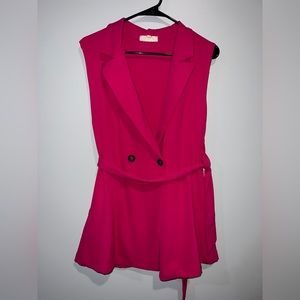 Hot pink dress/shirt. Can style multiple ways. Never worn, brand new.